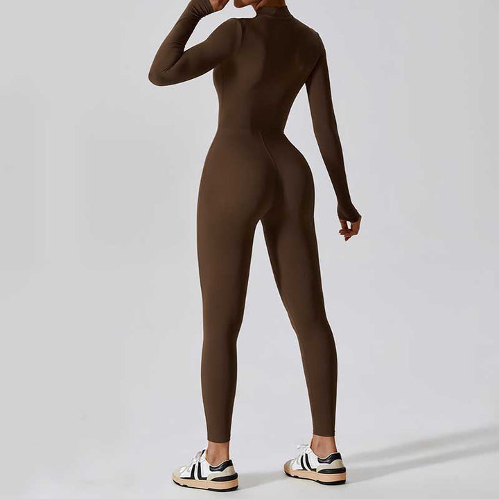 BWOOOH printed yoga pants - Women Zipper Long Sleeve Shapewear Jumps