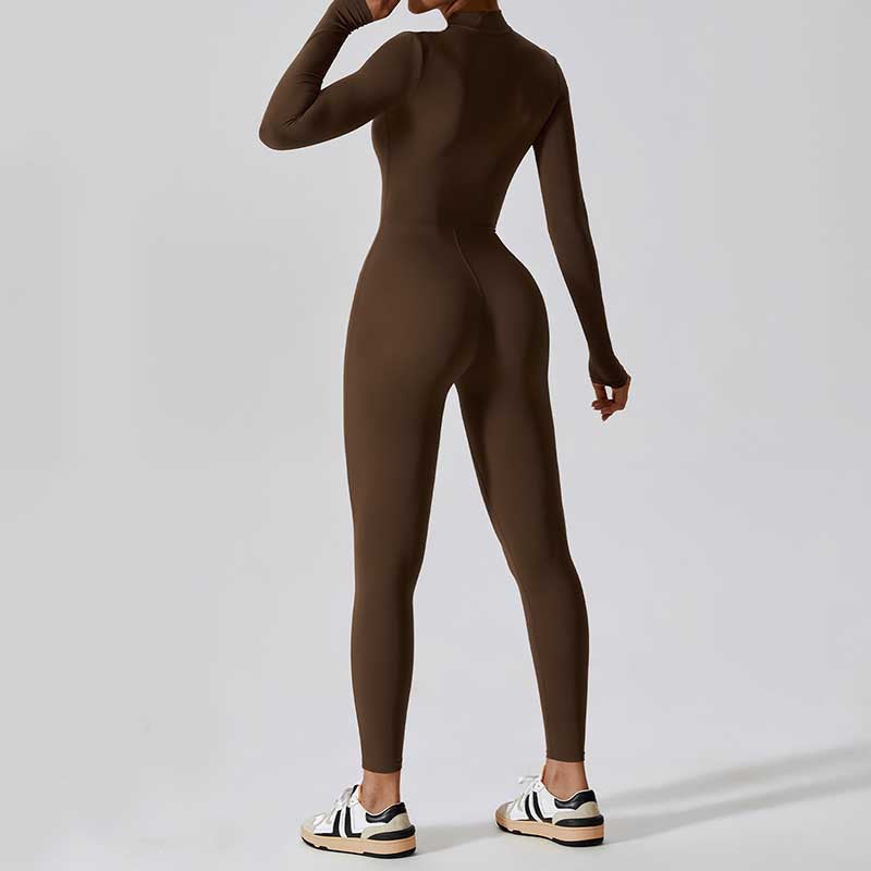 BWOOOH printed yoga pants - Women Zipper Long Sleeve Shapewear Jumps