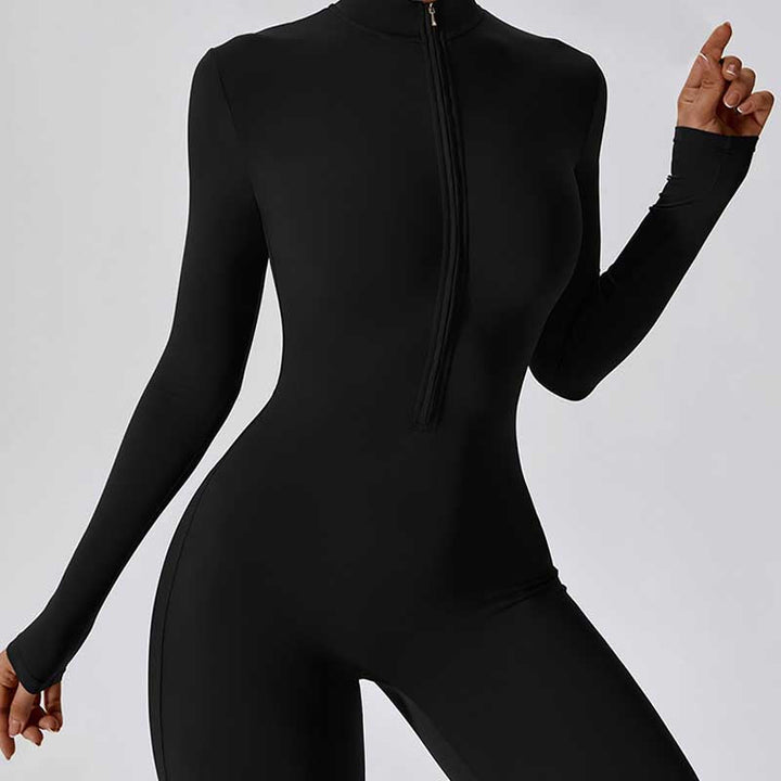 BWOOOH printed yoga pants - Women Zipper Long Sleeve Shapewear Jumps
