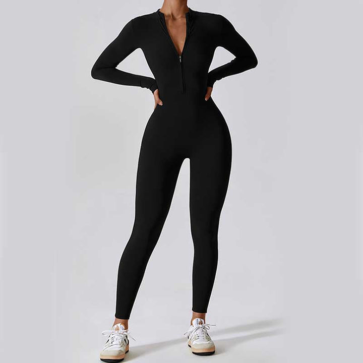 BWOOOH printed yoga pants - Women Zipper Long Sleeve Shapewear Jumps