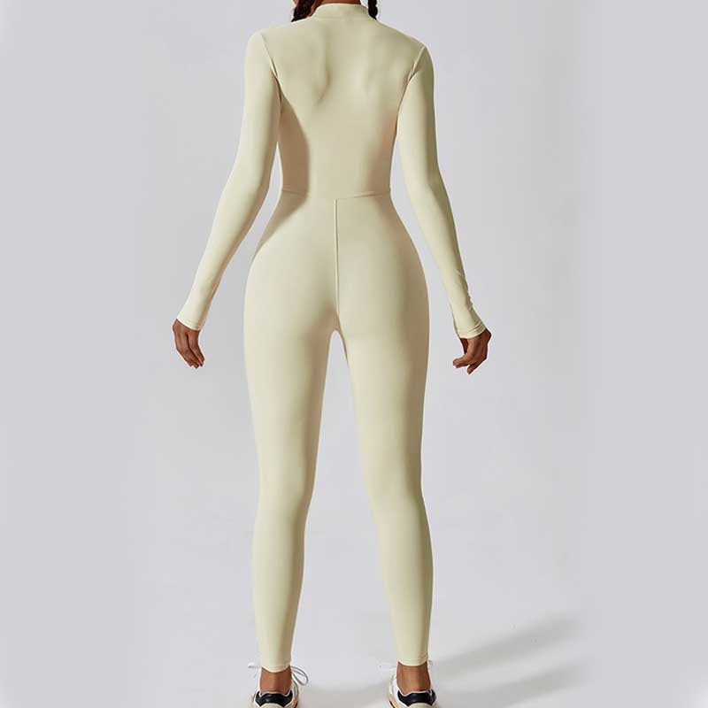 BWOOOH printed yoga pants - Women Zipper Long Sleeve Shapewear Jumps