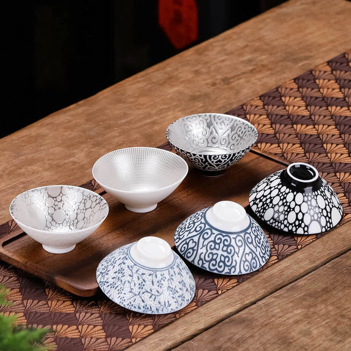 Buddha Stones Tibet Pattern Fu Character Ceramic Teacup Kung Fu Tea Cups 55ml