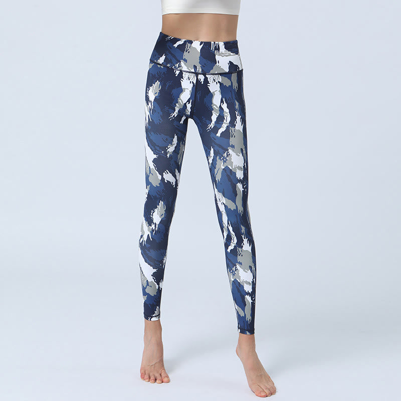 BWOOOH printed yoga leggings - Flowers Leaves Print Sports Fitness Yoga