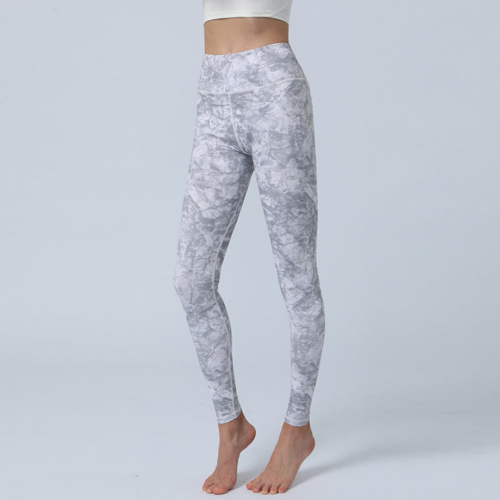 BWOOOH printed yoga leggings - Flowers Leaves Print Sports Fitness Yoga