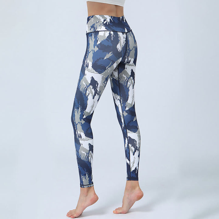 BWOOOH printed yoga leggings - Flowers Leaves Print Sports Fitness Yoga