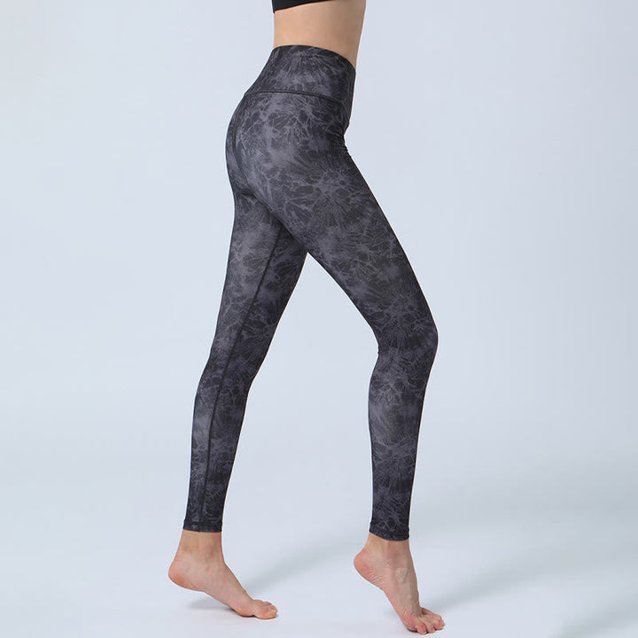 BWOOOH printed yoga leggings - Flowers Leaves Print Sports Fitness Yoga