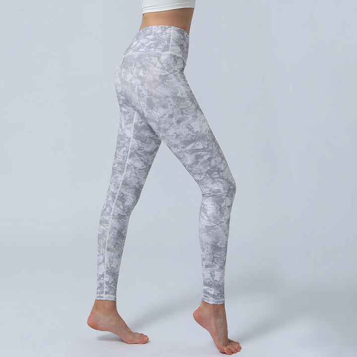 BWOOOH printed yoga leggings - Flowers Leaves Print Sports Fitness Yoga