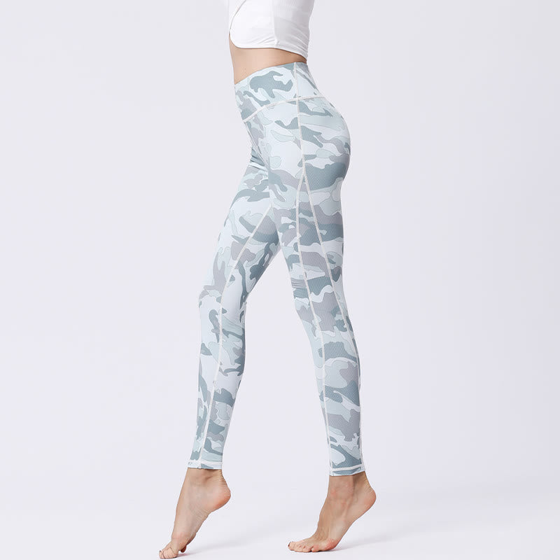 BWOOOH printed yoga leggings - Camo Print Sports Fitness Yoga High Wais
