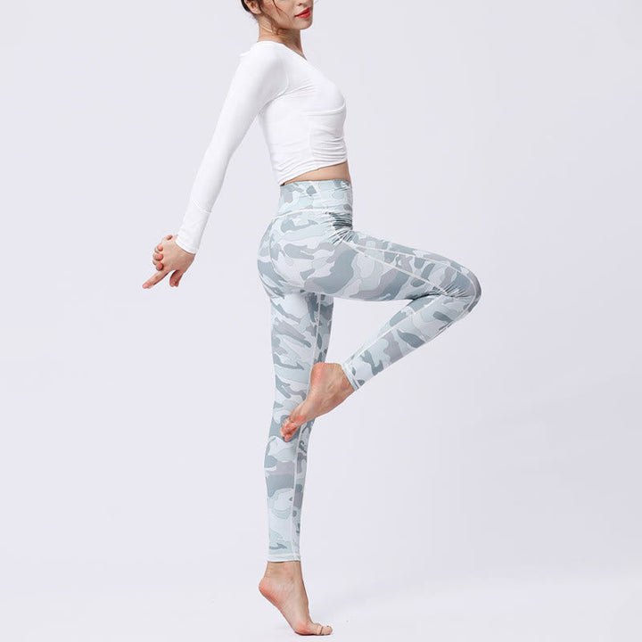 BWOOOH printed yoga leggings - Camo Print Sports Fitness Yoga High Wais