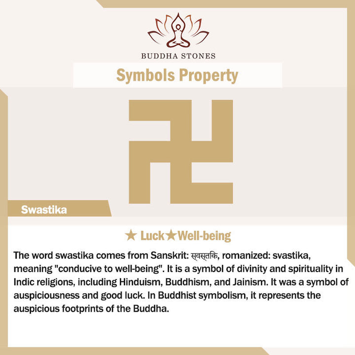 BWOOOH Swastika Lotus Pattern Natural Various Crystal Black Obsidian Purification Necklace Pendant