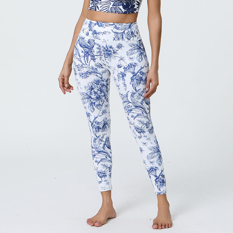 BWOOOH printed yoga leggings - Flowers Leaves Dandelions Pineapples Pri