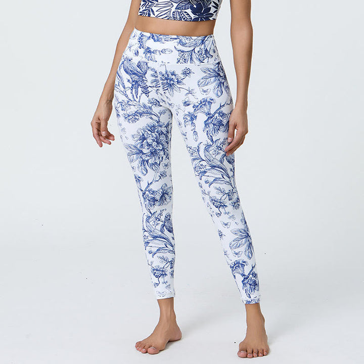 BWOOOH printed yoga leggings - Flowers Leaves Dandelions Pineapples Pri