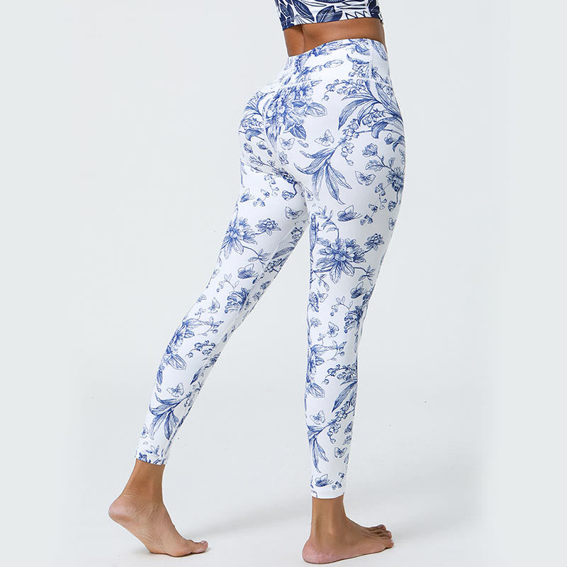 BWOOOH printed yoga leggings - Flowers Leaves Dandelions Pineapples Pri