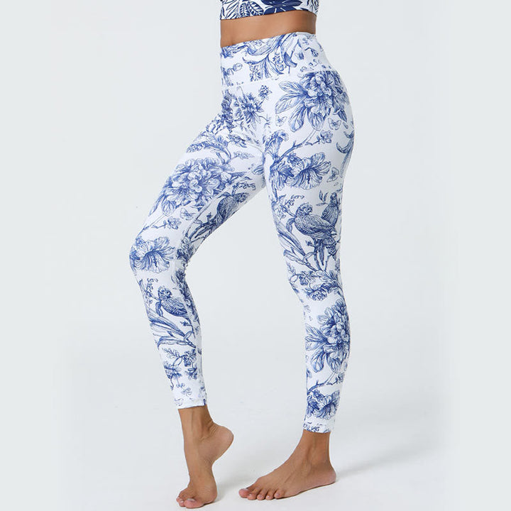 BWOOOH printed yoga leggings - Flowers Leaves Dandelions Pineapples Pri