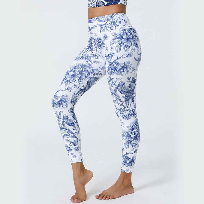 BWOOOH printed yoga leggings - Flowers Leaves Dandelions Pineapples Pri