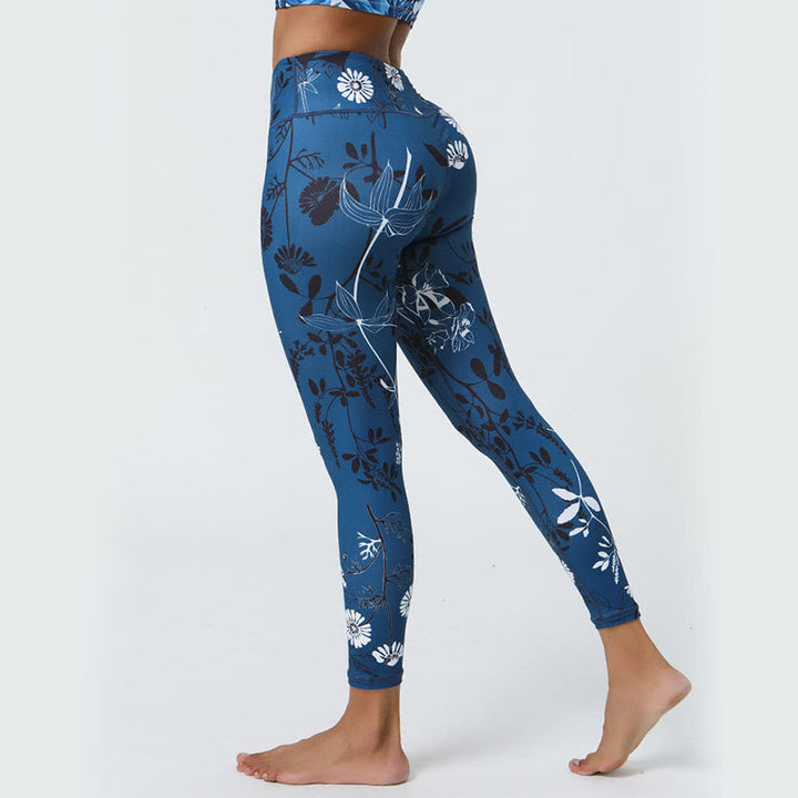 BWOOOH printed yoga leggings - Flowers Leaves Dandelions Pineapples Pri