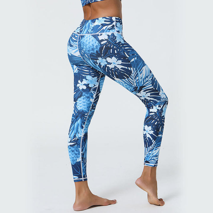 BWOOOH printed yoga leggings - Flowers Leaves Dandelions Pineapples Pri