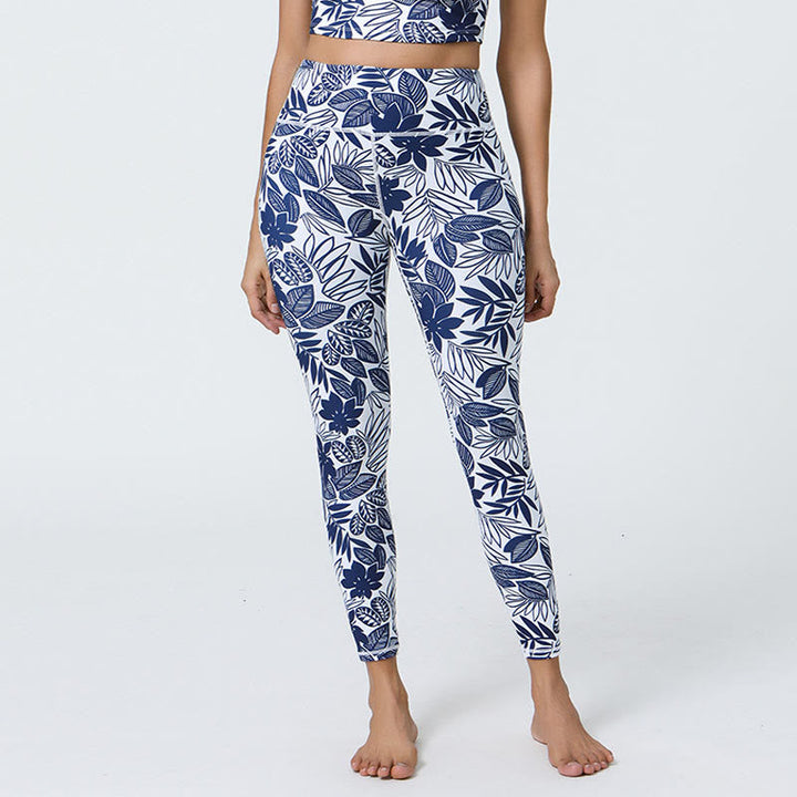 BWOOOH printed yoga leggings - Flowers Leaves Dandelions Pineapples Pri