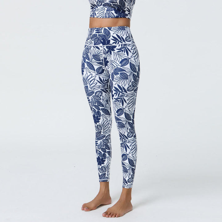 BWOOOH printed yoga leggings - Flowers Leaves Dandelions Pineapples Pri