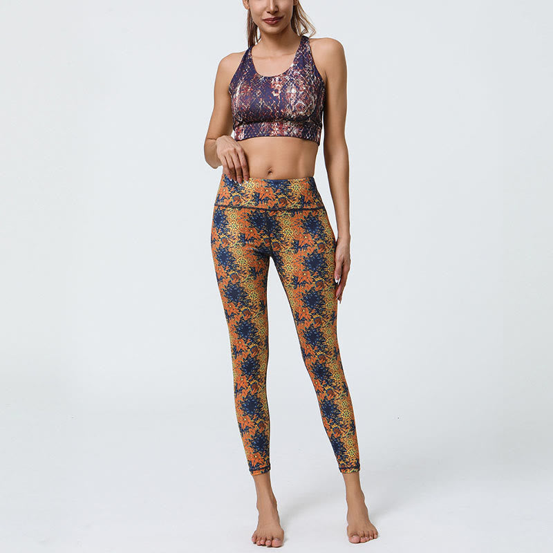 BWOOOH mandala print yoga leggings - Flowers Geometric Mandalas Print Sports 