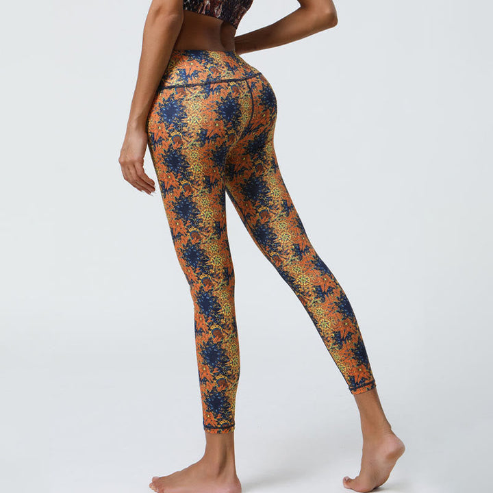 BWOOOH mandala print yoga leggings - Flowers Geometric Mandalas Print Sports 