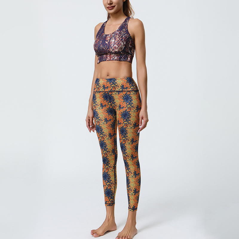 BWOOOH mandala print yoga leggings - Flowers Geometric Mandalas Print Sports 