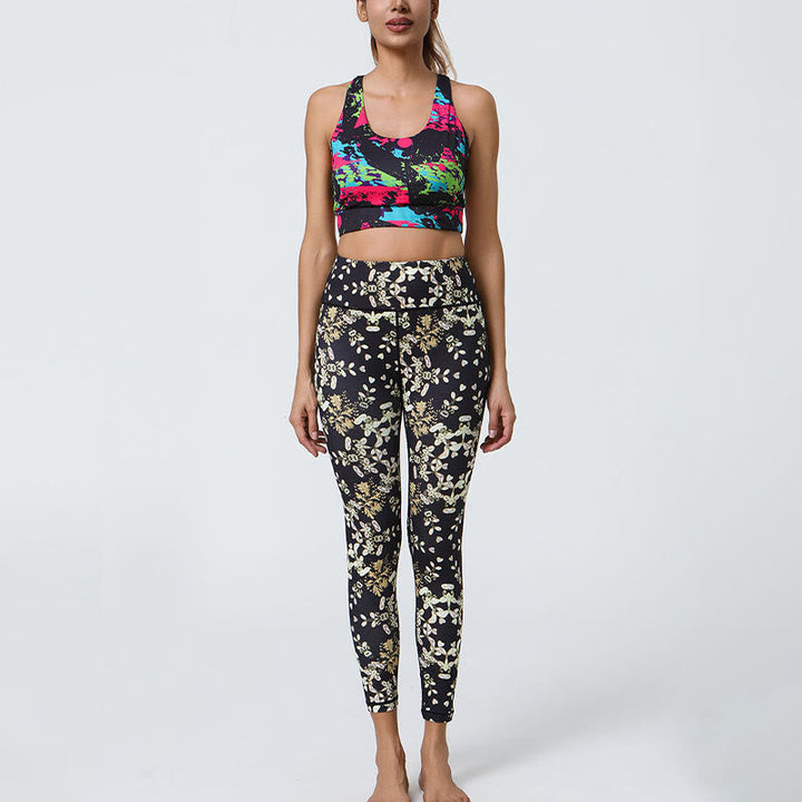 BWOOOH mandala print yoga leggings - Flowers Geometric Mandalas Print Sports 