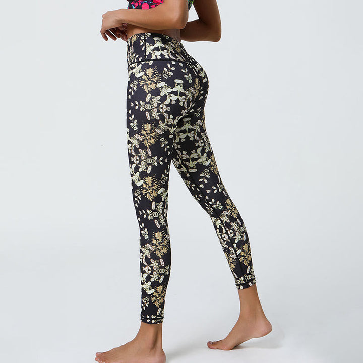 BWOOOH mandala print yoga leggings - Flowers Geometric Mandalas Print Sports 