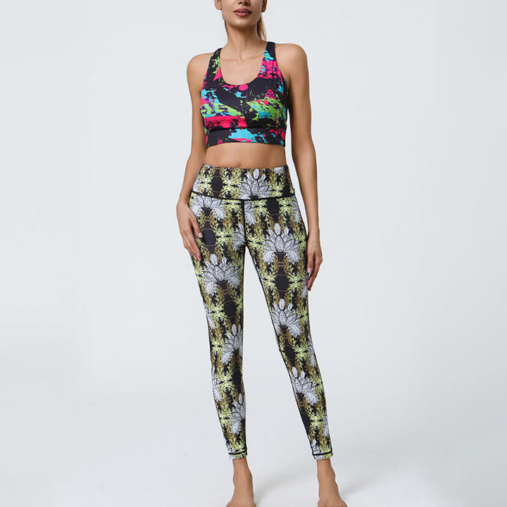 BWOOOH mandala print yoga leggings - Flowers Geometric Mandalas Print Sports 