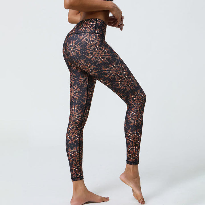 BWOOOH mandala print yoga leggings - Flowers Geometric Mandalas Print Sports 