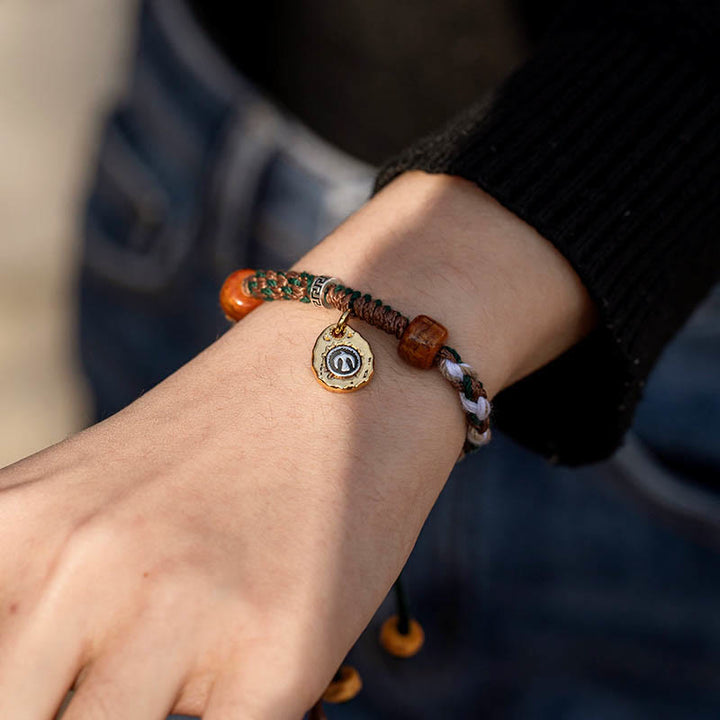 BWOOOH Tibetan Bone Beads Luck Rope Bracelet