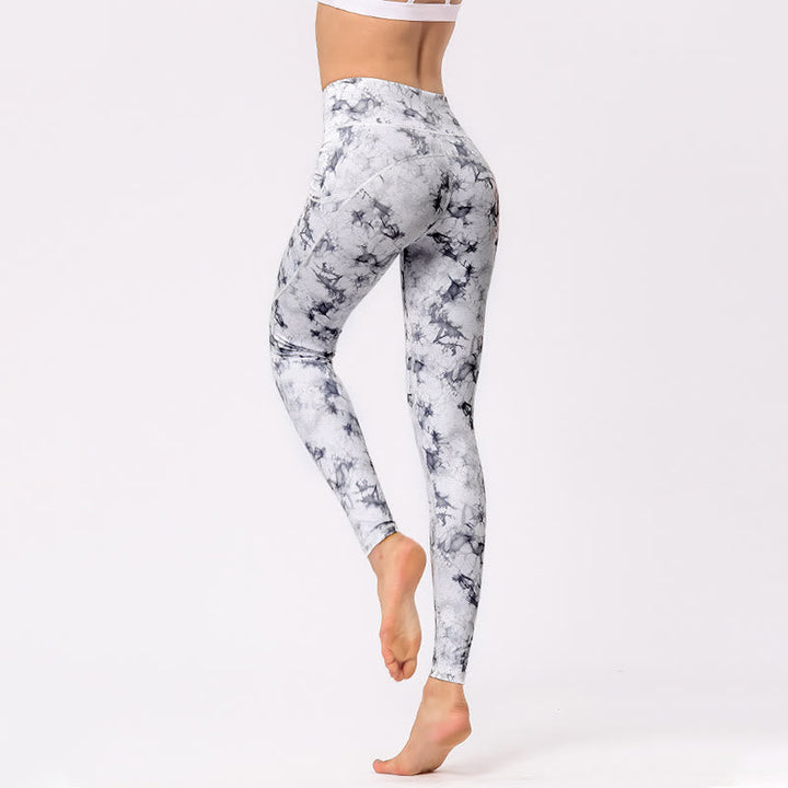 BWOOOH printed yoga leggings - Colorful Print Pants Sports Exercise Fit