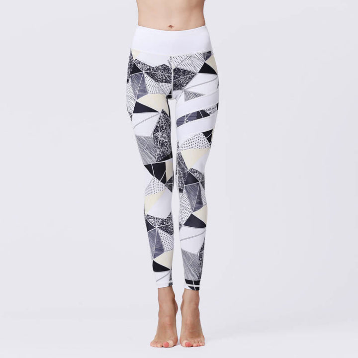 BWOOOH printed yoga leggings - Flower Petal Leaves Print Sports Exercis