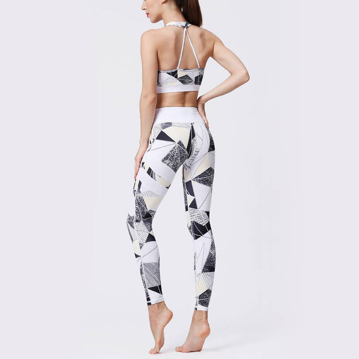 BWOOOH printed yoga leggings - Flower Petal Leaves Print Sports Exercis
