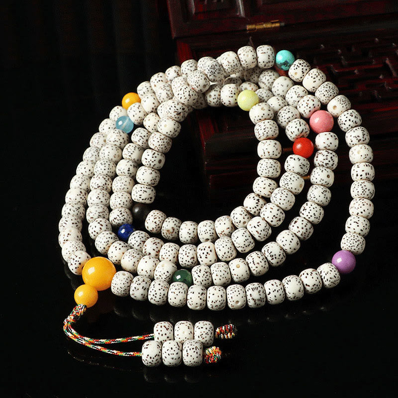 BWOOOH Tibetan Bodhi Seed Amber Agate Wealth Bracelet
