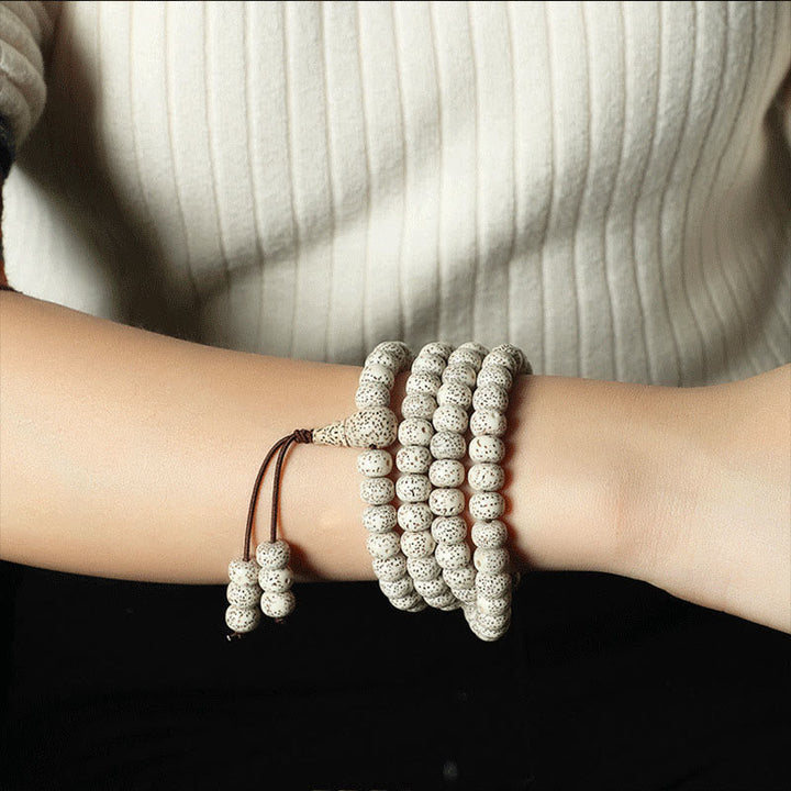 BWOOOH Tibetan Bodhi Seed Amber Agate Wealth Bracelet
