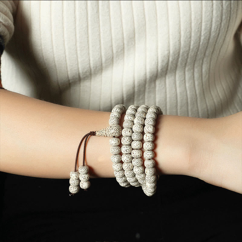 BWOOOH Tibetan Bodhi Seed Amber Agate Wealth Bracelet