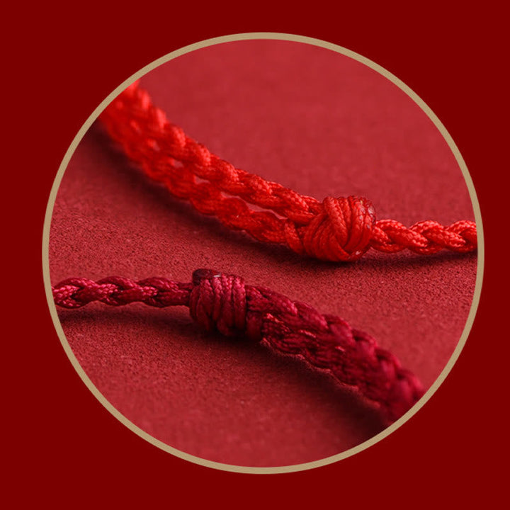 BWOOOH Handmade 999 Sterling Silver Om Mani Padme Hum Heart Sutra Carved Luck Rope Bracelet Anklet