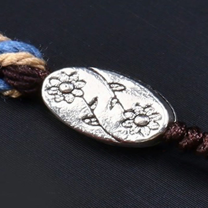 BWOOOH Tibetan Nine-eye Dzi Bead Protection Braided Rope Necklace Pendant