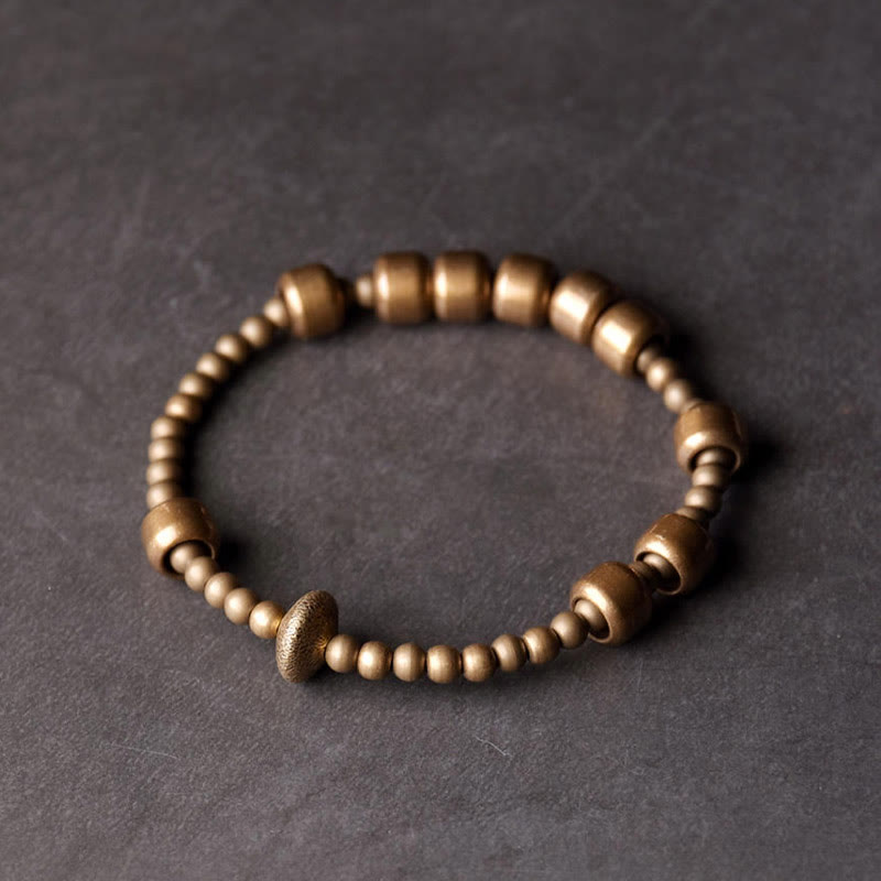 BWOOOH Vintage Copper Brass Blance Wealth Bracelet