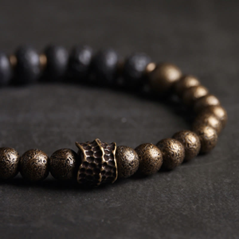 BWOOOH Lava Rock Beads Adsorb Negative Energy Copper Bracelet