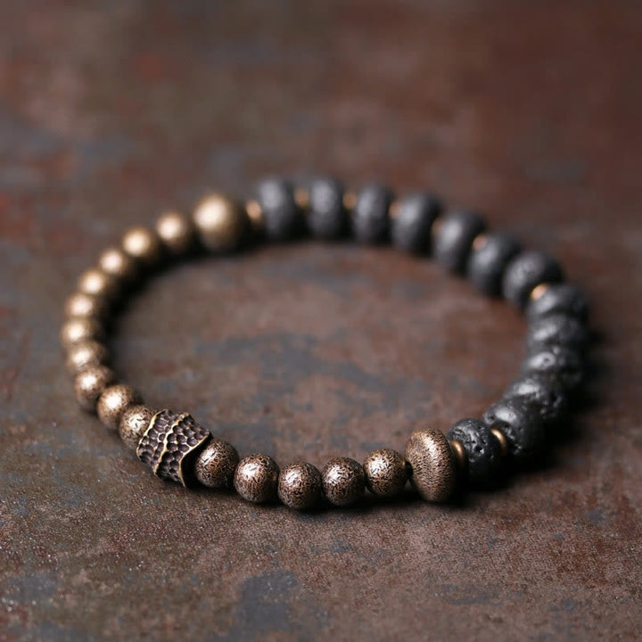 BWOOOH Lava Rock Beads Adsorb Negative Energy Copper Bracelet