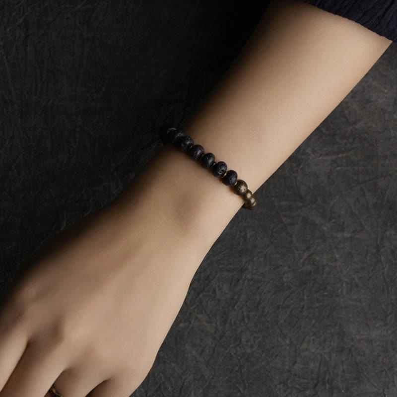BWOOOH Lava Rock Beads Adsorb Negative Energy Copper Bracelet