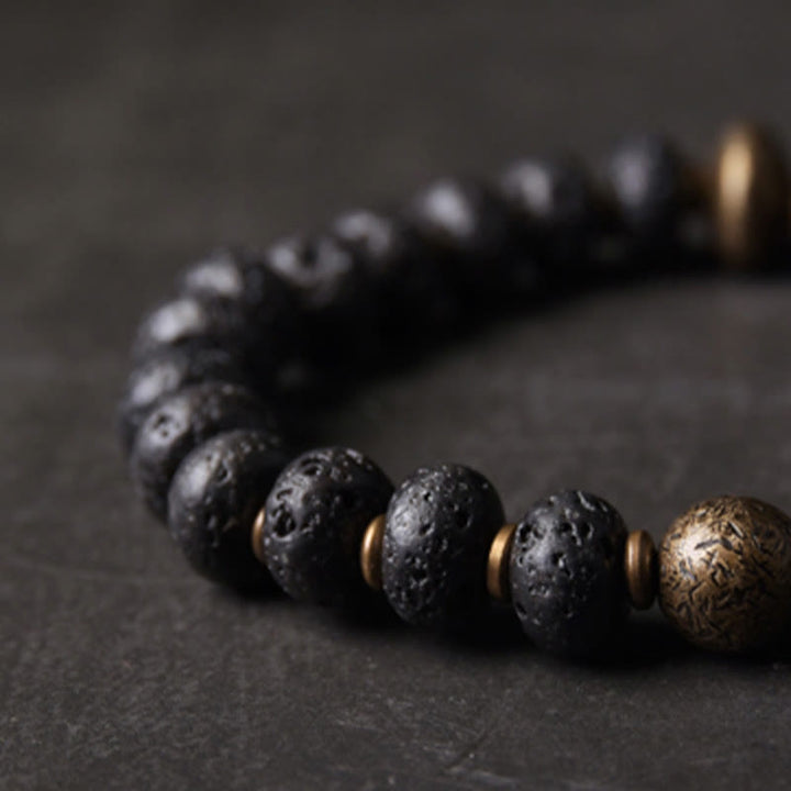 BWOOOH Lava Rock Beads Adsorb Negative Energy Copper Bracelet