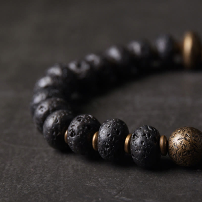 BWOOOH Lava Rock Beads Adsorb Negative Energy Copper Bracelet