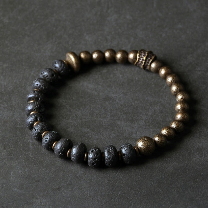 BWOOOH Lava Rock Beads Adsorb Negative Energy Copper Bracelet