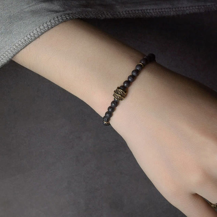 BWOOOH Support Healing Lava Rock Beads Copper Bracelet