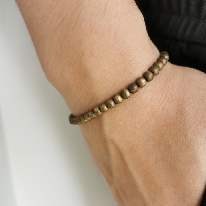 BWOOOH Copper Brass Beads Balance Wealth Simple Bracelet