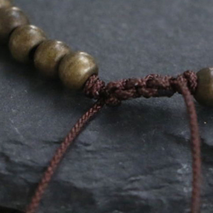 BWOOOH Copper Brass Beads Balance Wealth Simple Bracelet
