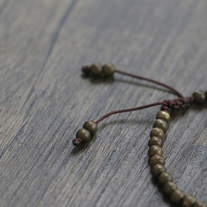BWOOOH Copper Brass Beads Balance Wealth Simple Bracelet